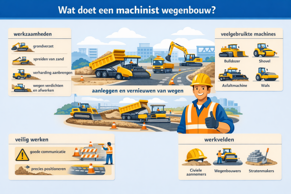 Wat doet een machinist wegenbouw